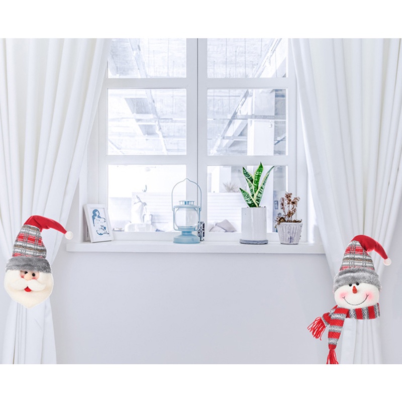 Nút Cao Su Buộc Rèm Cửa Sổ Trang Trí Giáng Sinh Họa Tiết Hoạt Hình