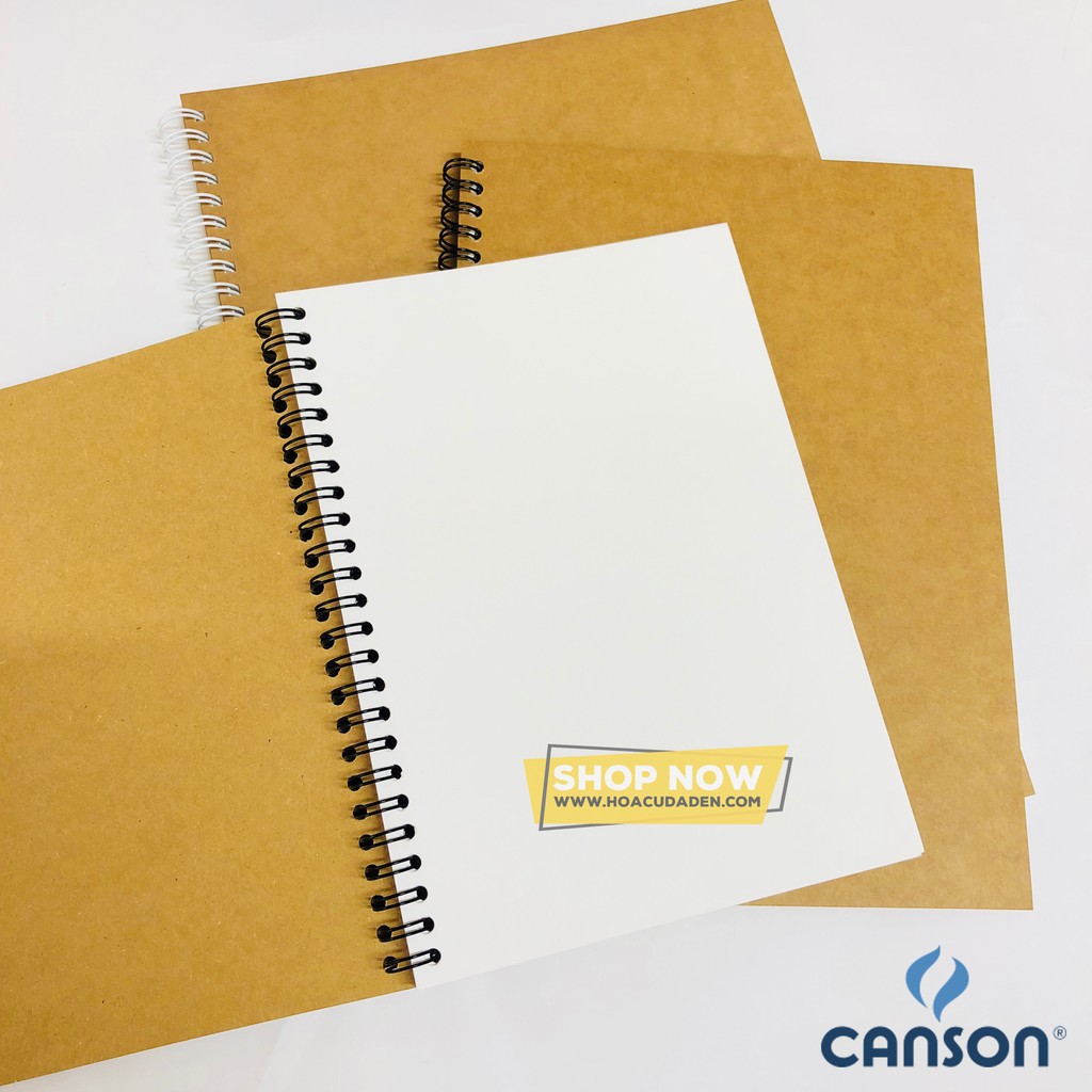 [DA ĐEN] Sổ Vẽ Màu Nước Canson Pháp 225gsm A4
