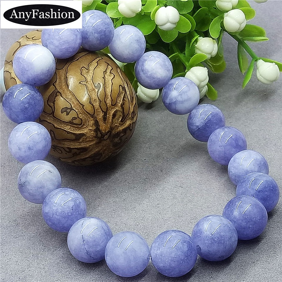 Vòng Tay Chuỗi Hạt Hoa Oải Hương Tím 6-12mm