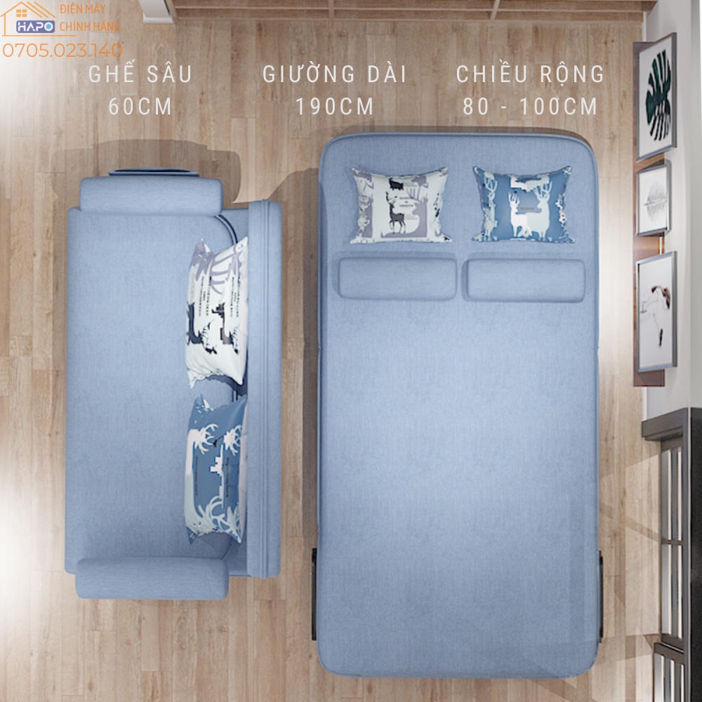 Sofa Giường Gấp Gọn Thông Minh Có Đệm Tay,  Sofa Bed Cao Cấp Êm Ái Kèm Túi Đựng Đồ Tiện Lợi Kiểu Dáng Hiện Đại | BigBuy360 - bigbuy360.vn