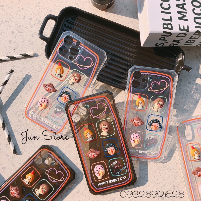 Ốp lưng Iphone silicon 3d nổi bảo vệ camera