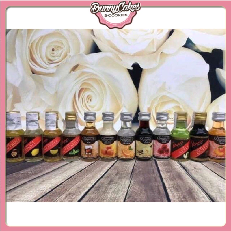 Tinh dầu Rayner’s 28ml hương vani/đào/dừa/cam/dâu/táo/bạc hà/dứa/chanh leo/hoa quả