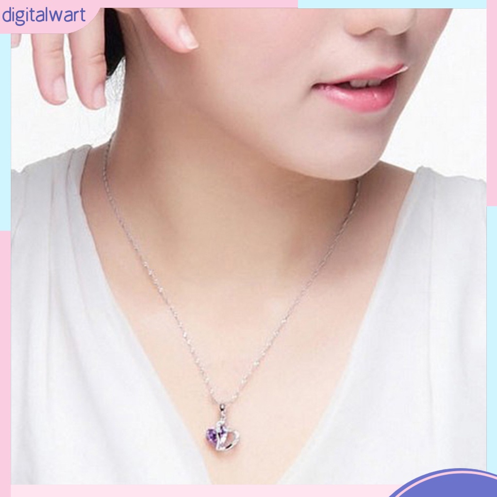 Vòng cổ Mặt Trái Tim Đính Đá Thời Trang Cho Nữ