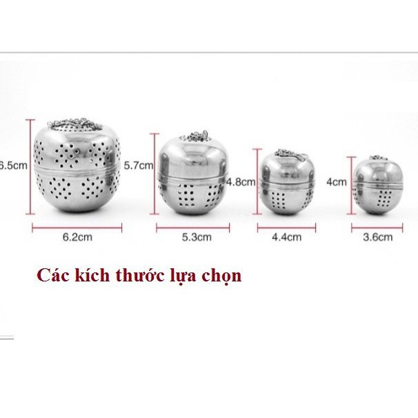 Bóng lọc trà, dụng cụ lọc gia vị inox có dây treo tiện lơi siêu bền - LOKING