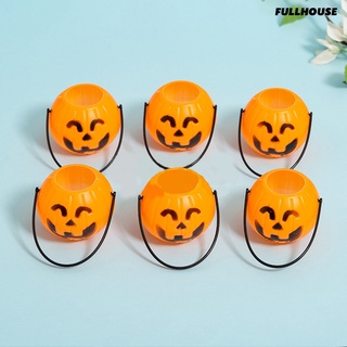 Lồng Đèn Nhựa Hình Bí Ngô Có Tay Cầm Trang Trí Halloween
