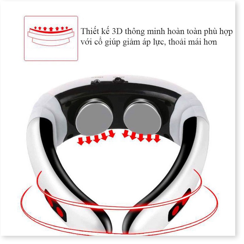 Massage Cổ Vai Gáy Neck KL-5830Free Ship Cảm ứng xung điện 3D, Giúp nhức mỏi cổ, vai, gáy tuyệt đối.