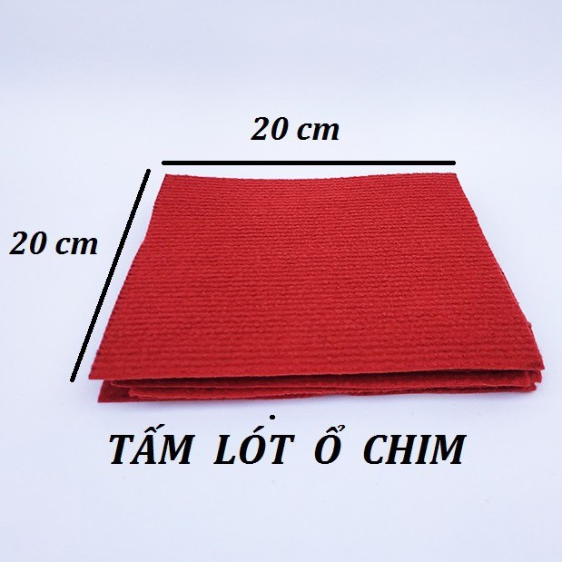 Thảm Lót Ổ Đẻ Cho Chim Bồ Câu Và Lồng Khuyên Kích Thước 20x20Cm, Miếng Lót Lồng Chim Giá Rẻ, Thoải Mái Thay Giặt Sạch Sẽ