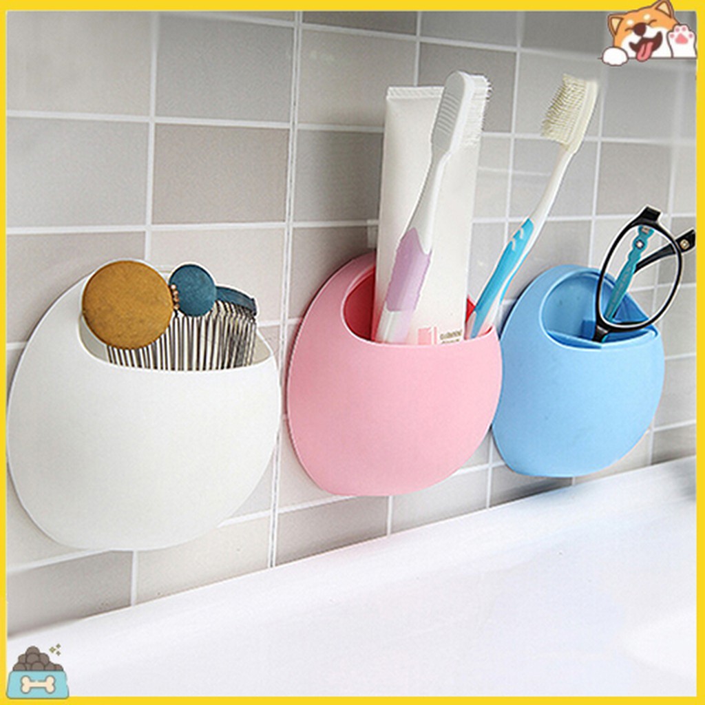 Kệ hít tường để bàn chải đánh răng gắn tường tiện lợi