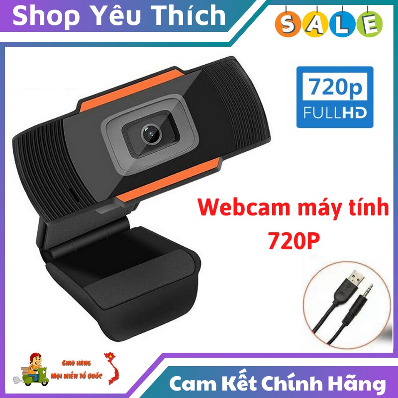 Webcam Máy Tính Laptop Chuyên Dụng Dùng Để Livestream, Học Và Làm Việc Từ Xa, Độ Phân Giải 1280x720P