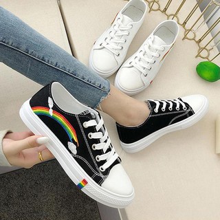 Giày Sneaker nữ cầu vồng cổ thấp