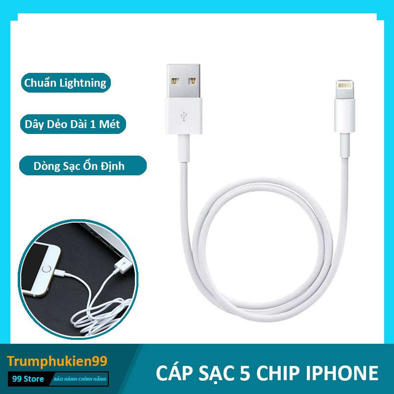 CÁP SẠC IPHONE 5 CHIP LỖI ĐỒNG SẠC NHANH