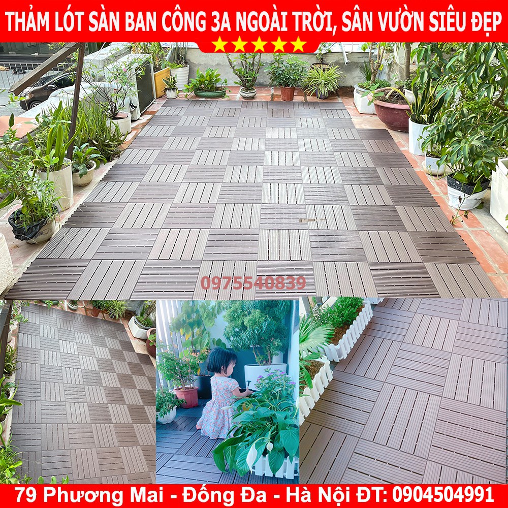 Vỉ Nhựa Lót Sàn Ban Công, Nhà, Nhà Tắm, Hồ Bơi, Sân Vườn, Ngoài Trời Siêu Bền KT 30x30cm