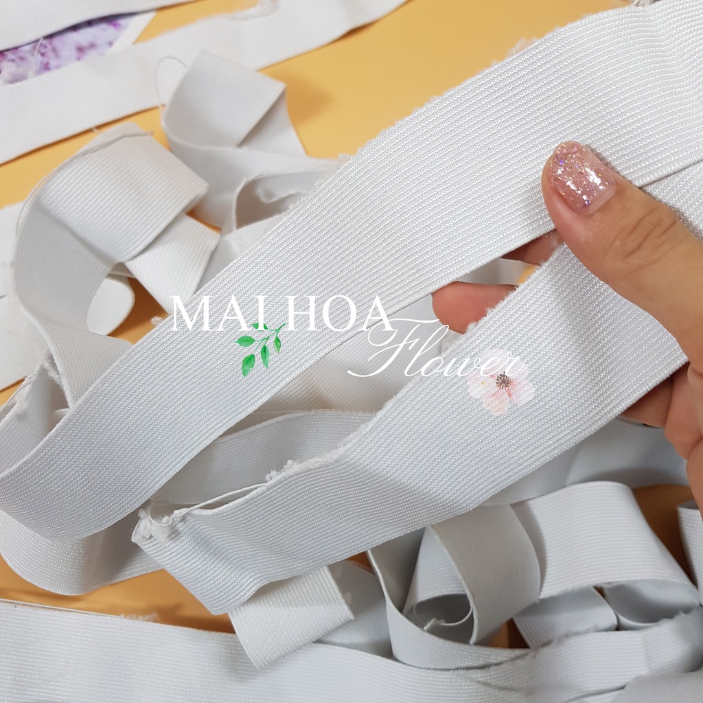 Dây thun quần trắng size 3.5cm chun quần loại dày chống vặn chống bai Maihoaflower