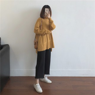 Quần tây đen ống suông