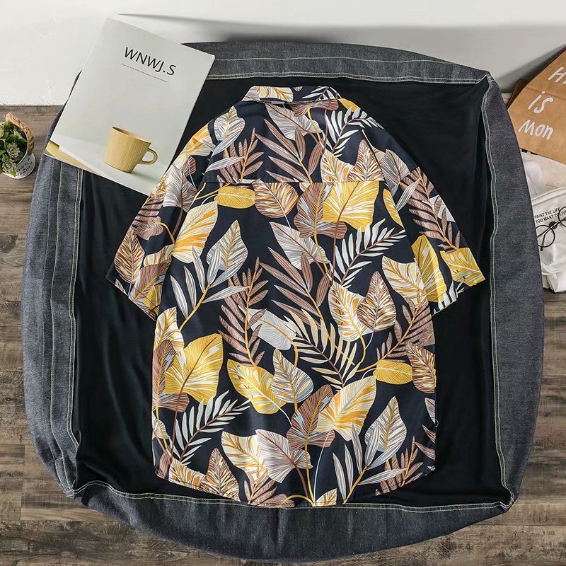 Sell well Men's fashion printing Leaves Hawaiian tropical style Short sleeve shirt | BigBuy360 - bigbuy360.vn