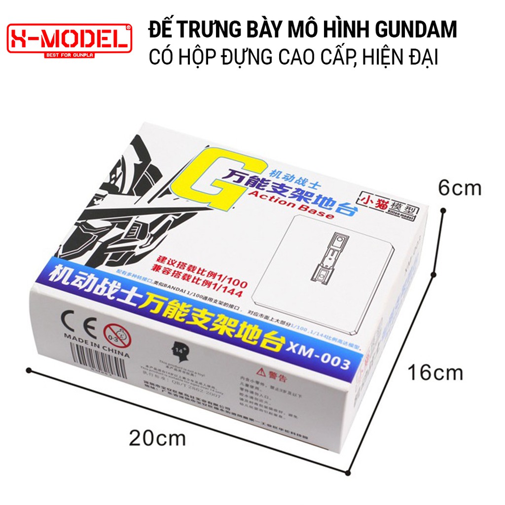 Đế trưng bày nhân vật, mô hình đồ chơi Gundam, X-MODEL XM003  Action Base (HG, RG,MG ) phù hợp 1/100; 1/144