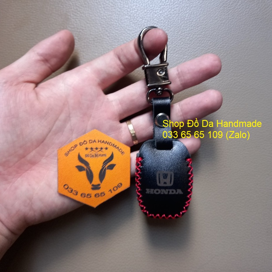 [Da bò 100%] Bao da chìa khóa Honda civic, CRV, CR-V 2006 2012, city 2010 chìa cơ, kèm tặng móc khóa, bảo hành 12 tháng