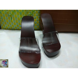 Guốc Gỗ Đế Xuồng Cao 12 Phân