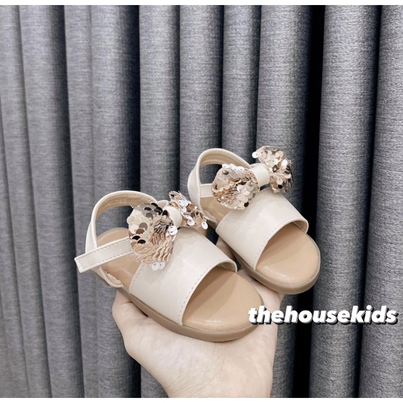 Sandal Cho Bé Gái Sandal Trẻ Em Cao Cấp THE HOUSE KIDS Nhũ Be