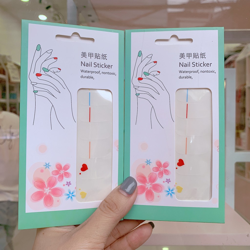 [ TẶNG KEO VÀ DŨA MÓNG] Dán móng tay nail sticker chống thấm nước bền chắc