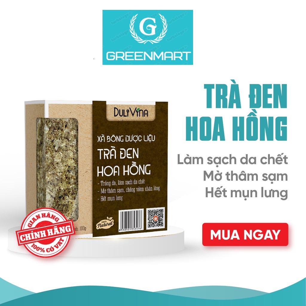 Xà bông Thảo Dược, Xà Phòng Dược Liệu Thiên Nhiên DuliVina Làm Sạch Sâu, Tẩy Tế Bào Chết Nhẹ Nhàng 100g- Greenmart | BigBuy360 - bigbuy360.vn
