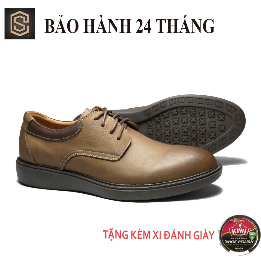 CT Giày tây nam cao cấp - Giầy đốc công sở da bò thật nguyên miếng, đế cao su CHEAPSTORE - CS413 ( bảo hành 24 tháng ) ^