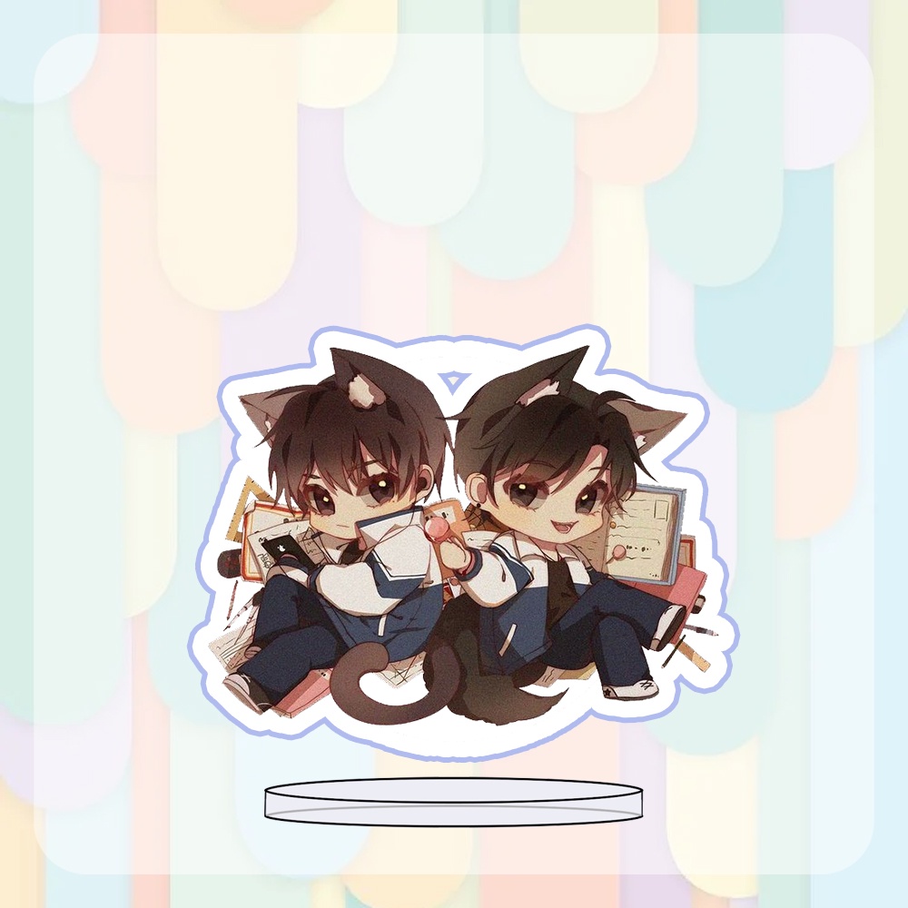 ( MINI ) Mô hình Standee in hình NGỤY TRANG HỌC TRA BL anime chibi mica trưng bày