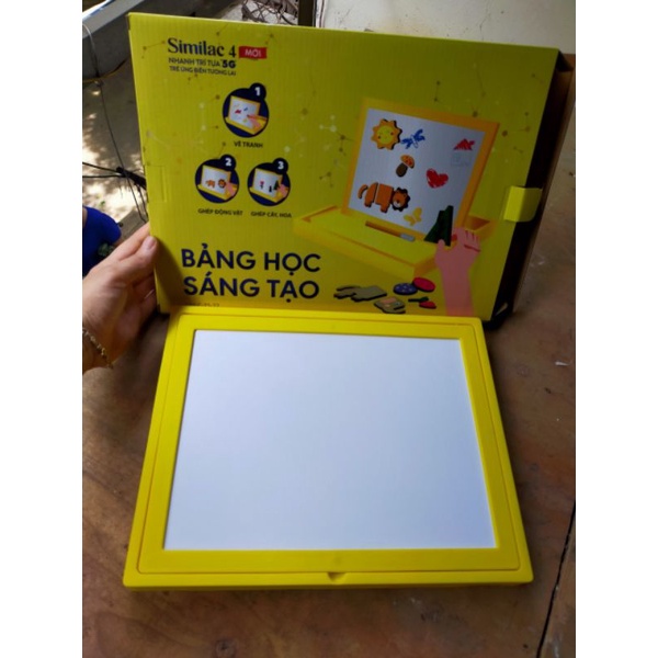 Bảng học sáng tạo 2 mặt nam châm: vẽ tranh, ghép động vật, cây hoa