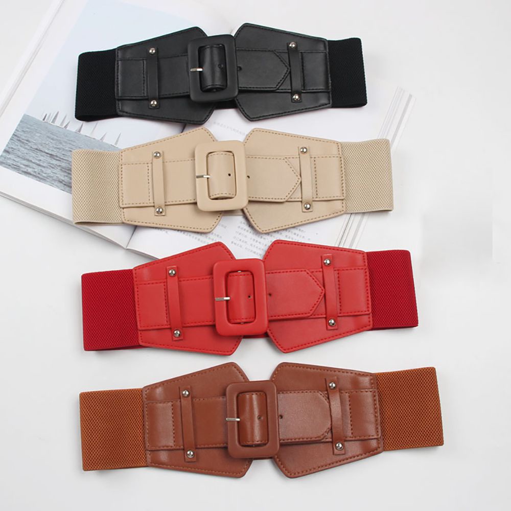 Thắt lưng vải canvas phối da PU thiết kế đơn giản phong cách Hàn Quốc sang trọng cho nữ