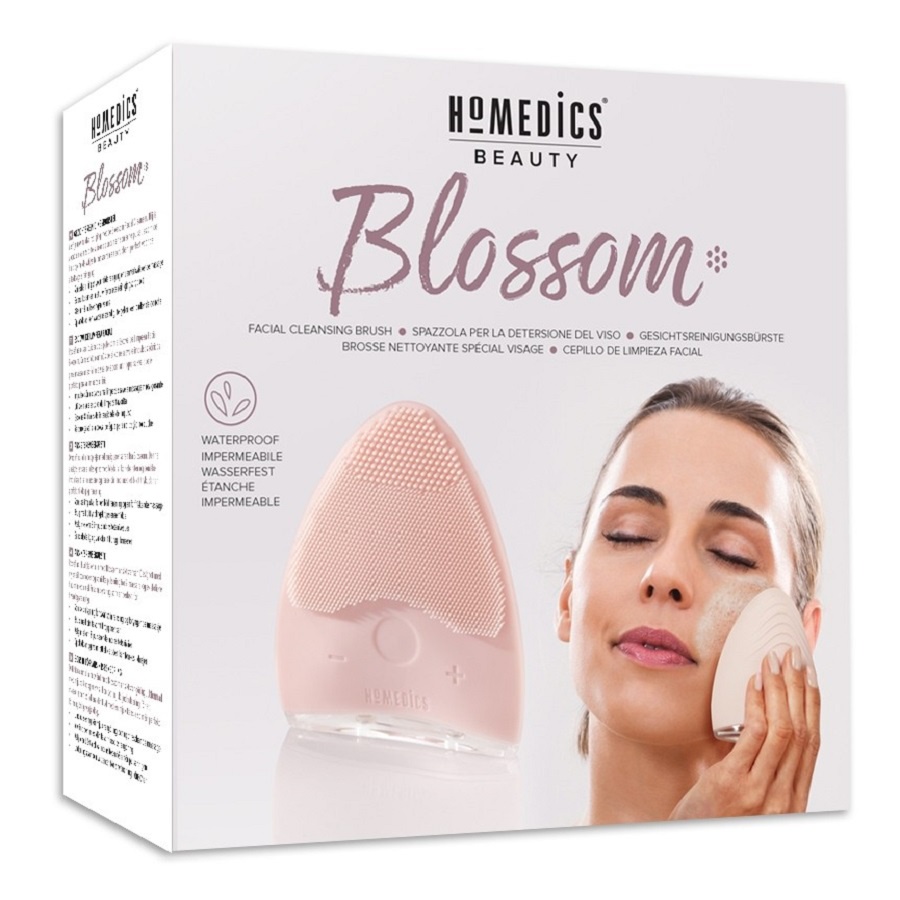 Máy rửa mặt Silicone kháng khuẩn công nghệ siêu âm Blossom HoMedics FAC-310