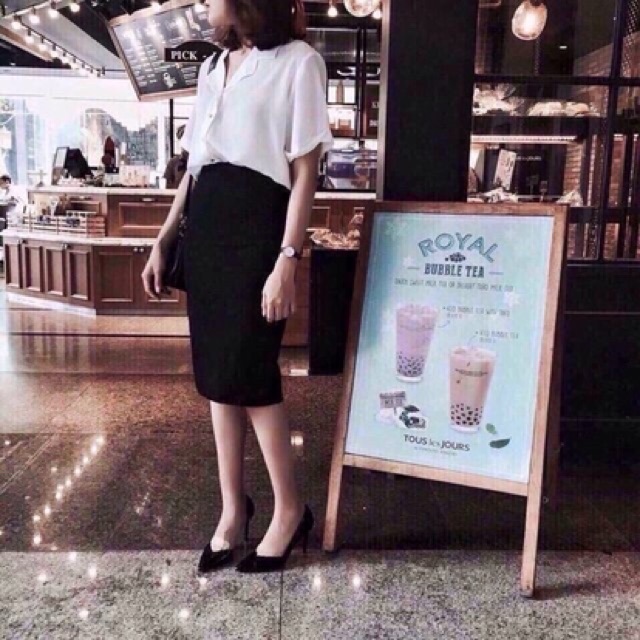 Chân váy bút chì dáng dài chất Umi kèm ảnh thật | BigBuy360 - bigbuy360.vn