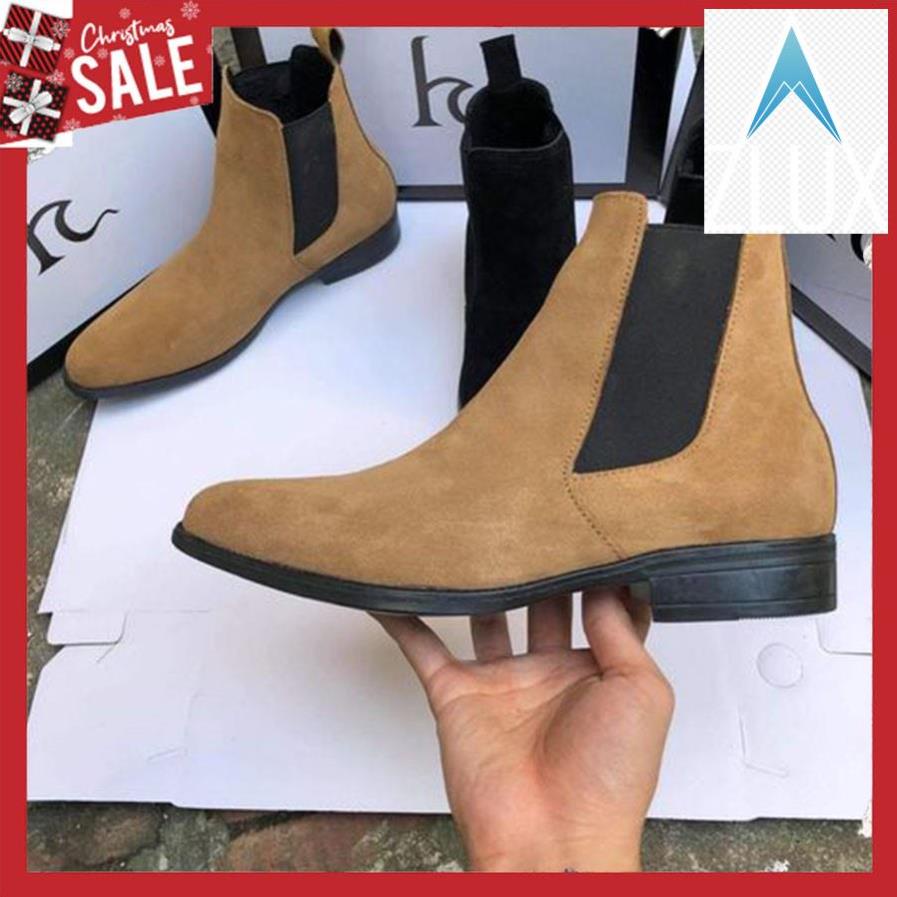 ️🥇 Giày Chelsea boots cao cổ thời trang nam chất liệu da lộn màu nâu đế crepe ️🥇