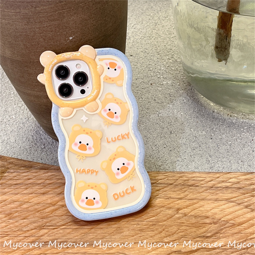 Ốp Điện Thoại Họa Tiết Hoạt Hình Chú Vịt &amp; Quái Vật Cho iPhone 11 12 13 14 Pro Max X Xr Xs 8 7 6 Plus SE 2020