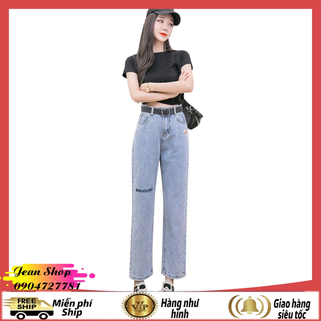 Quần bò nữ FREE SHIP  Quần jeans nữ đẹp hàng Quảng Châu cao cấp- Quần bò ống suông mẫu mới nhất