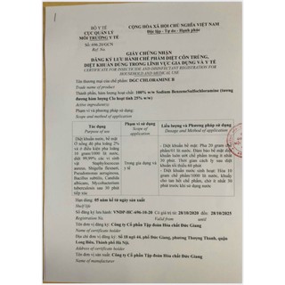 Thuốc khử trùng diệt khuẩn D&G Chloramine B (Cloramin B)