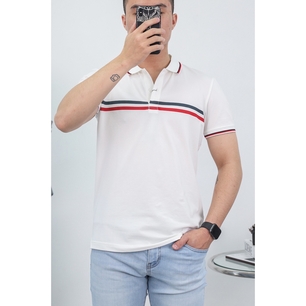 Áo Polo Nam, Áo Phông Nam Có Cổ Phối Kẻ Ngang Trẻ Trung GrayHomme TPG003