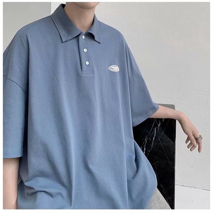 Áo polo tay lỡ,áo phông polo phong cách unisex hàn quốc nam nữ mặc cực chất.