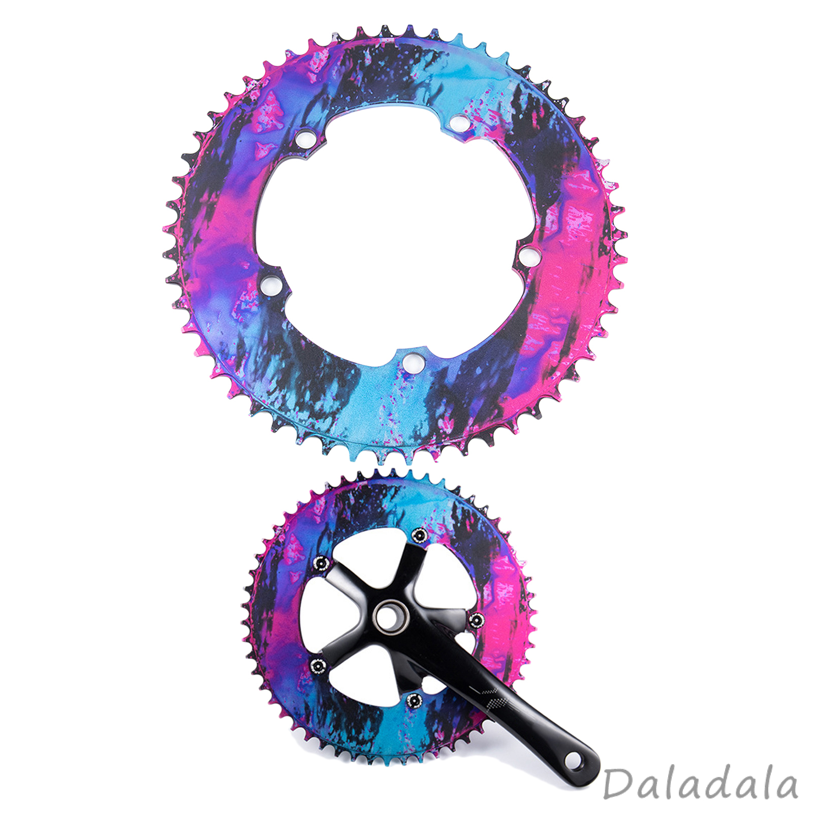 Bike Chainring 130 BCD 54T 56T Narrow Wide Single Speed Chain Ring Sprocket Chainwheel Replacement for Road Bikes, Folding Bicycles