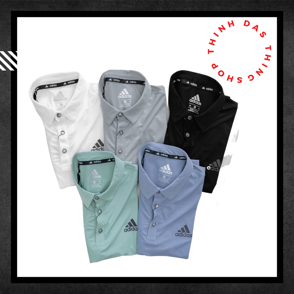 Áo Thun Nam Có Cổ Adidas Áo Polo Trơn Tay Ngắn Basic Kẻ Sọc Ở Tay Đủ Size Nhiều Màu Thời Trang Cao Cấp