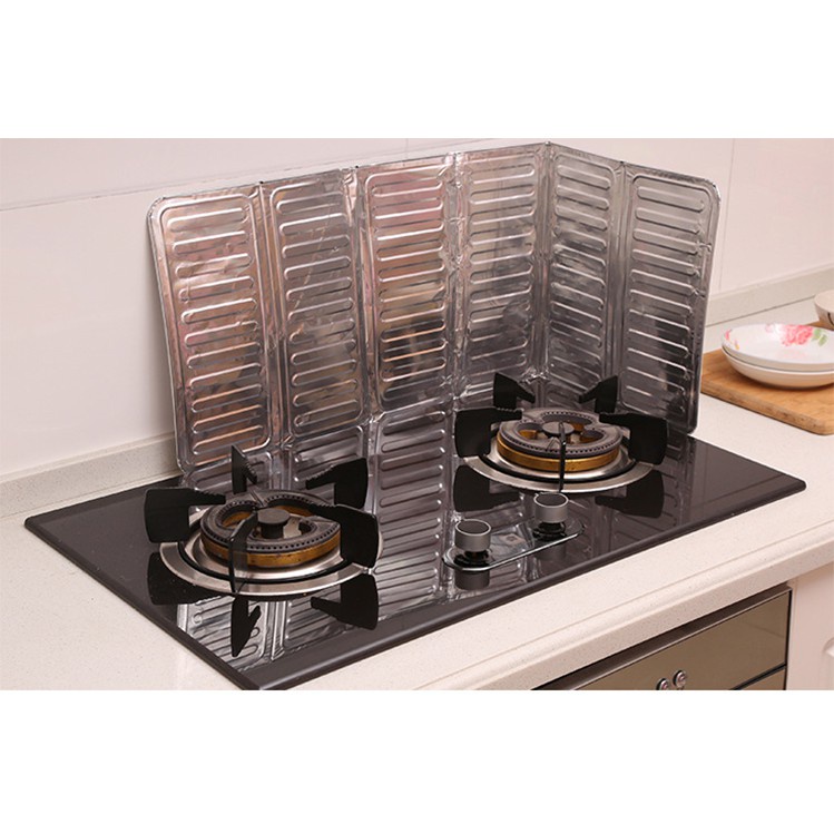 [Tặng 1 Khăn T2] Khung Nhôm Chống Bắn Dầu Mỡ - Tấm Chắn Bếp Ga Ngăn Chiên Rán Size 32.5*84Cm - Dễ Dàng Vệ Sinh Nhà Bếp