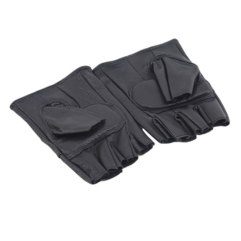 Găng Tay Da Hở Ngón Chống Trượt Cho Nam