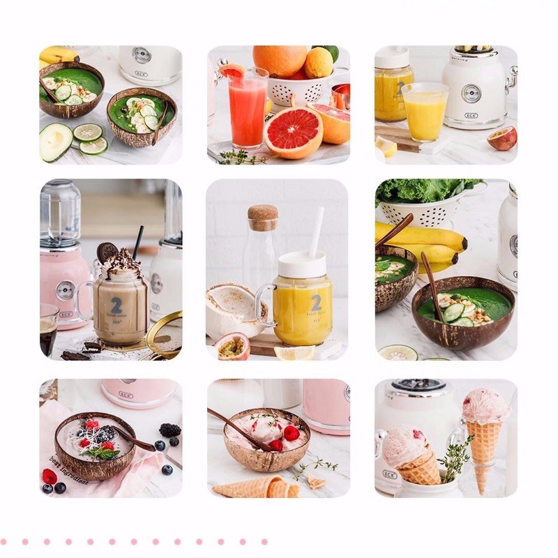 Máy xay sinh tố dáng cổ điển ECX đủ màu chính hãng