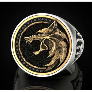 Nhẫn nam cao cấp hình đầu sói bạc 925 tiếng gọi hoang dã