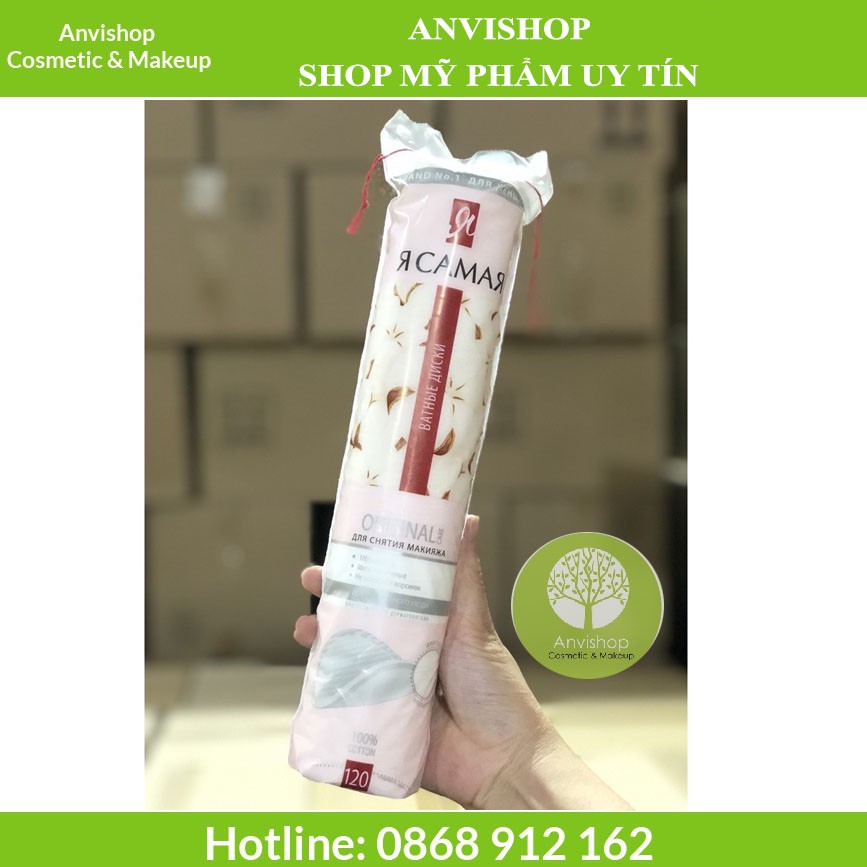 Bông tẩy trang 120 miếng Anvishop