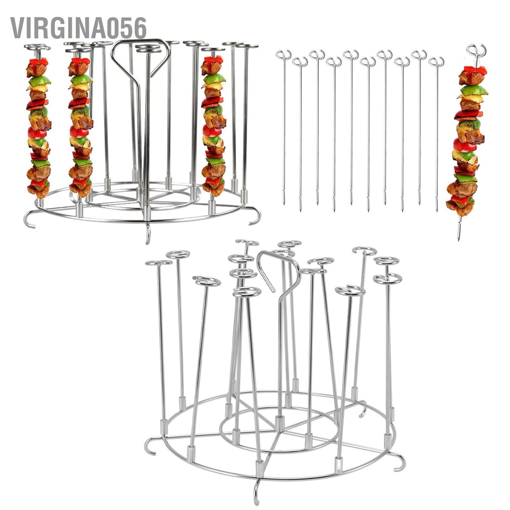 Virgina056 Chân đế xiên 8 Quart Bếp nướng thẳng đứng bằng thép không gỉ 8QT cho Phụ kiện bếp chiên nhúng Kabobs