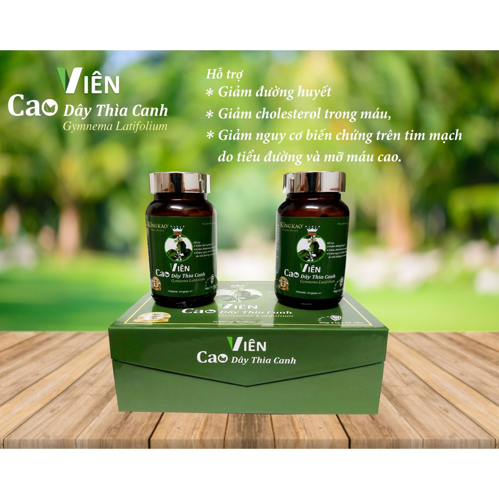 (CAO CẤP) Viên cao dây thìa canh Kingkao - Hạ và ổn định đường huyết, ngăn ngừa biến chứng tiểu đường