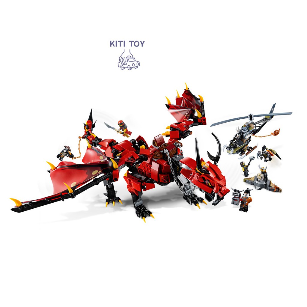 Lắp ráp xếp hình NON Lego Ninjago Movie 70653 Bela 10938 : Rồng Chúa Firstbourne 918 mảnh