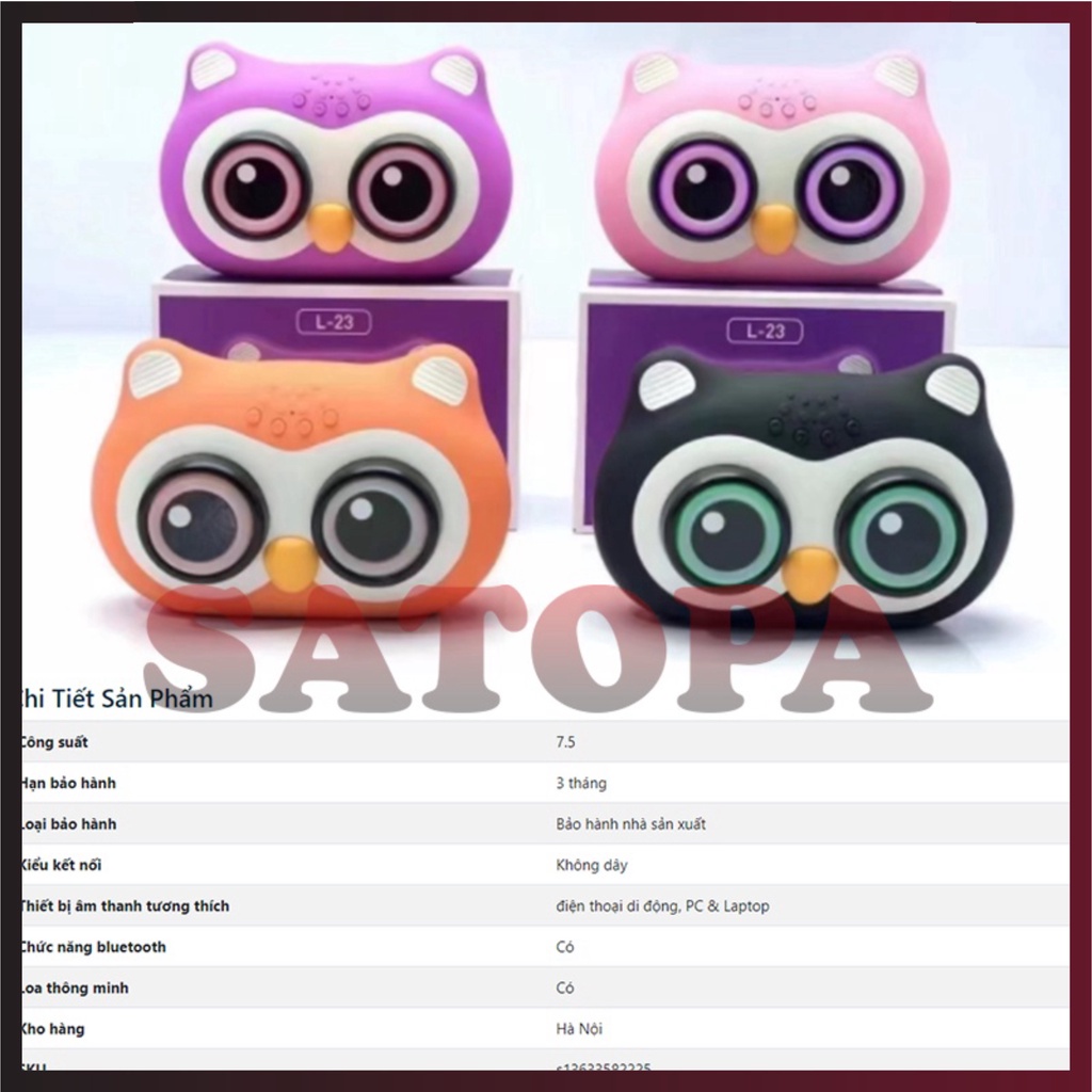 Loa bluetooth mini L23 Loa không dây mini bluetooth kute cú mèo thiết kế độc lạ bắt mắt âm thanh hay
