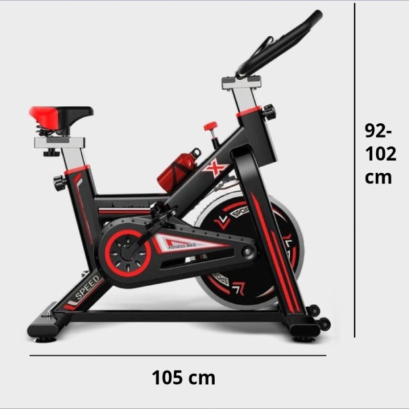 Xe đạp tập thể dục thể thao gym tại nhà gym sport X8 tặng má phanh dự phòng + đo nhịp tim + đồng hồ 7 chỉ số + bình nước