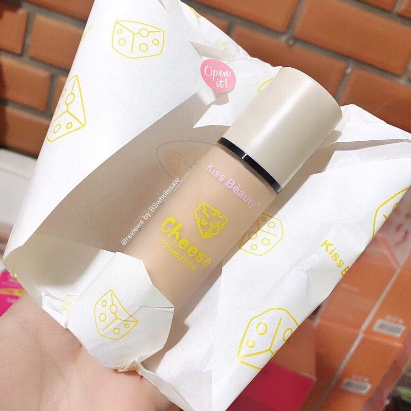 Kem Nền Che Khuyết Điểm Thần Thánh Phô Mai CHEESE KISS BEAUTY FOUNDATION Kiềm Dầu Phấn Phủ Nâng Tone